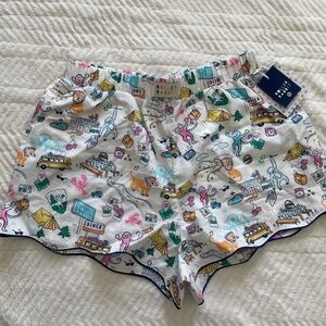 Roller Rabbit x Target Women's Roadtrip Poplin Boxer Shorts Blue/Yellow/Pink